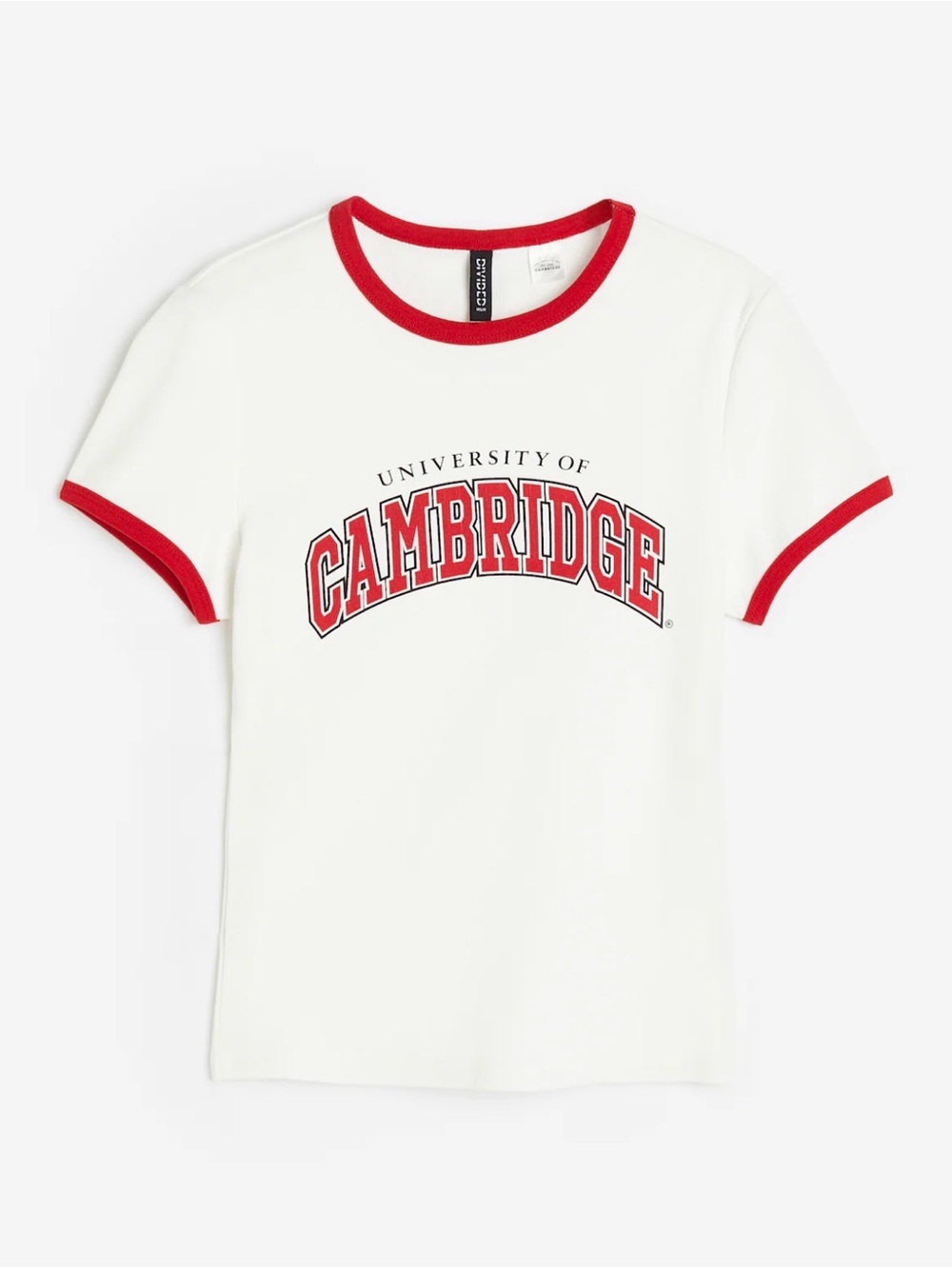 H&M University of Cambridge Ringer Tee – Size L – Like New